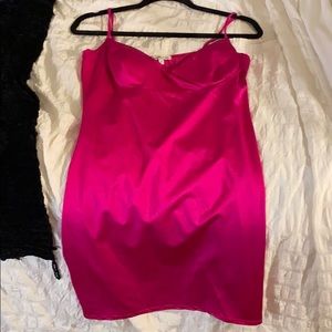 Pink mini dress